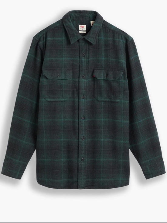 Levi's Other - Levi's Dark Green and Black Flannel Plaid Worker Shirt